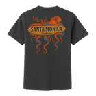 Santa Monica Kraken with Surfboard Tee - Black (Back)