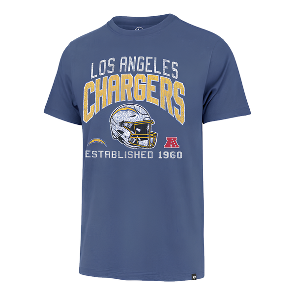 LA Chargers Cadet Blue Turned Up Franklin Men's Tee