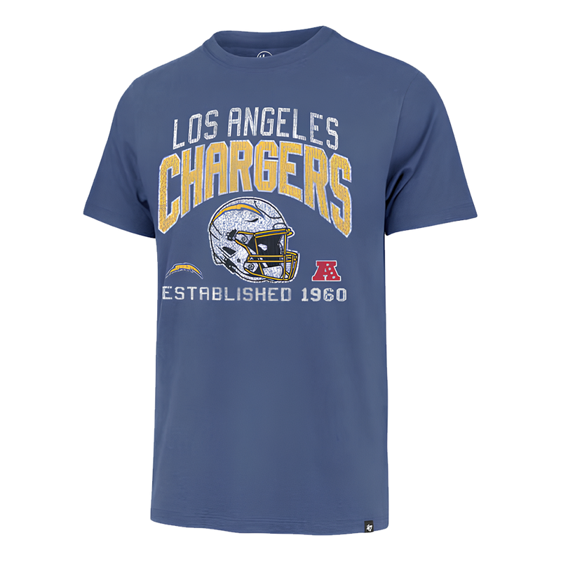 LA Chargers Cadet Blue Turned Up Franklin Men's Tee