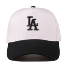 LA City Logo Two Tone Canvas Cotton Cap - Black
