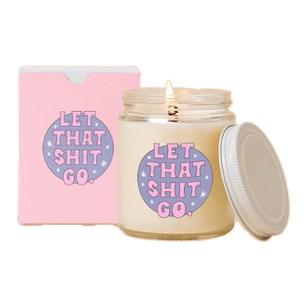 Toot Art - Let That Shit Go Candle Jar w/ Lid