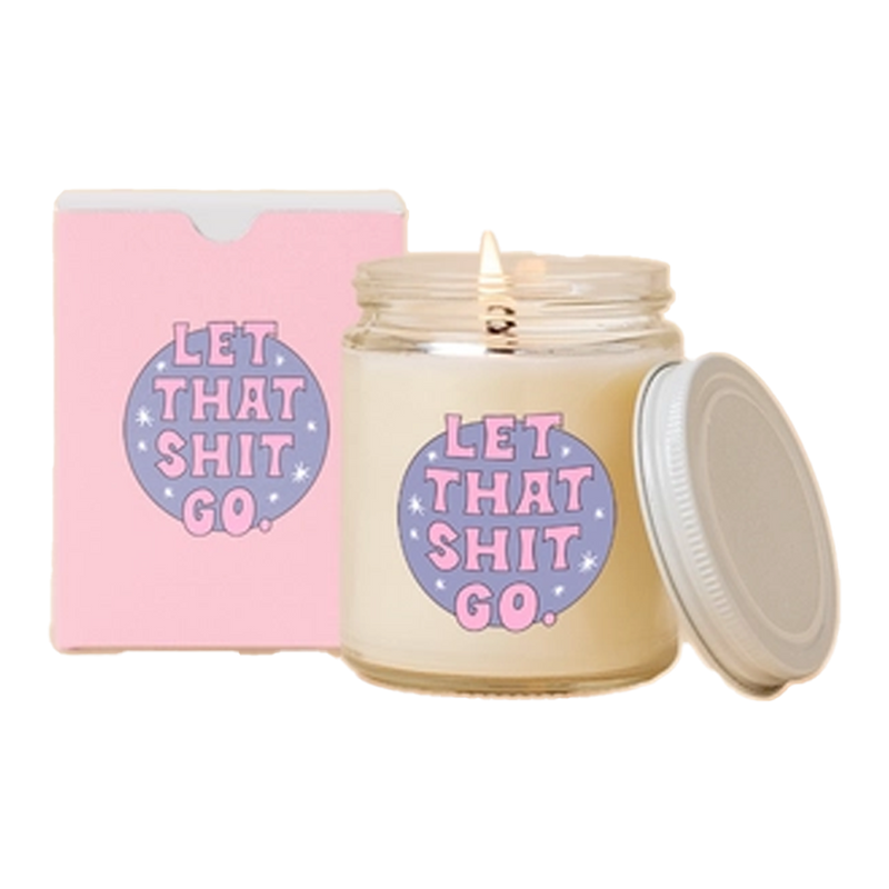 Toot Art - Let That Shit Go Candle Jar w/ Lid