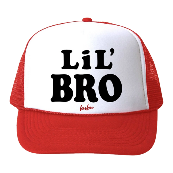 Bubu Lil Bro White/Red Trucker Hat