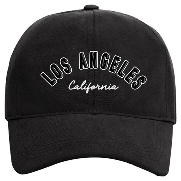 Los Angeles California Fashion Ball Cap - Black/Black