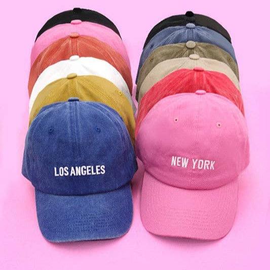 Los Angeles New York Baseball Caps