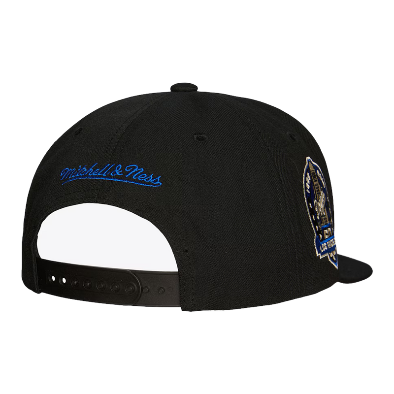 Men's Black Los Angeles Dodgers Cooperstown Collection Team Classic Snapback Hat - Back