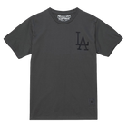 Men's Charcoal Los Angeles Dodgers Multi-Logo T-Shirt Front