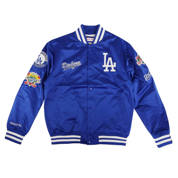 MLB M&N City Collection Lightweight Satin Jacket Dodgers Front