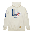 Men's Cream Los Angeles Dodgers Sswagger Fleece Pullover Hoodie -Front