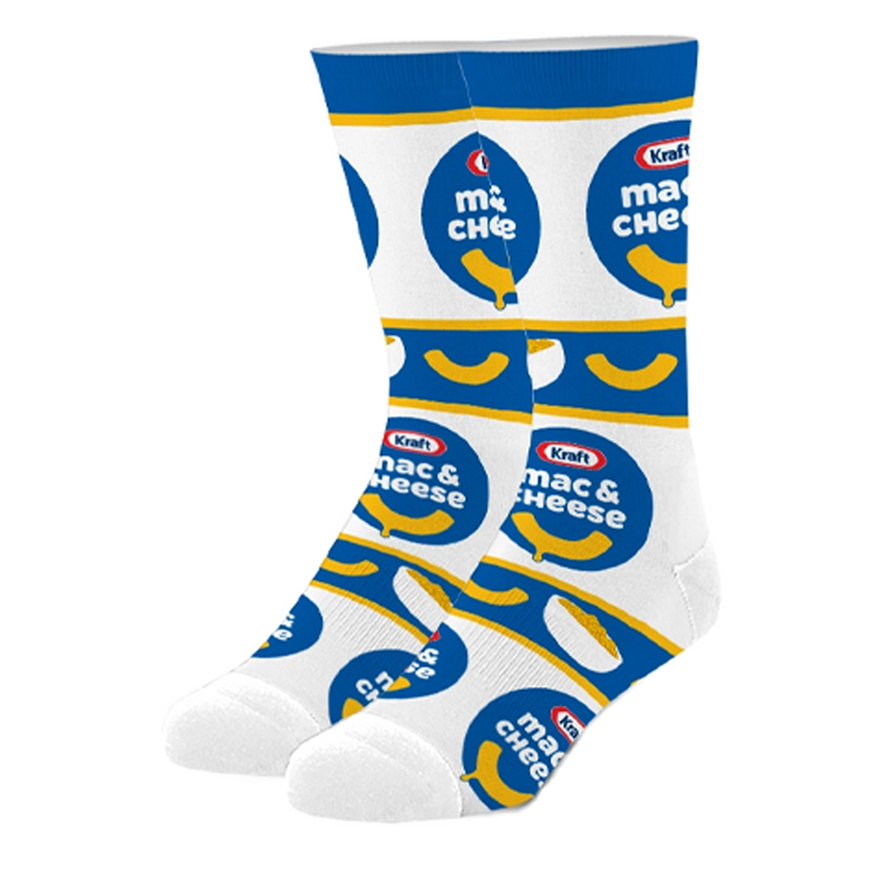 Crazy Socks Men's Crew Folded Mac & Cheese Stripes