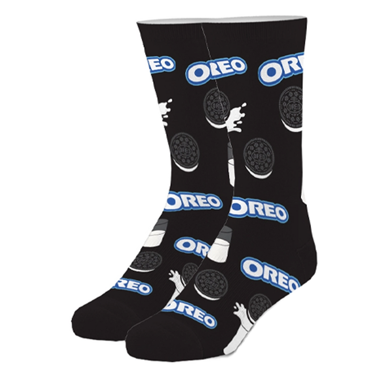 Crazy Socks Men's Crew Folded Oreos & Milk