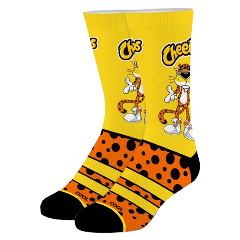 Cool Socks Men's Crew Folded - Chester Cheetah