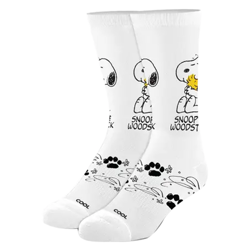 Cool Socks Men's Crew Folded - Snoopy & Woodstock 