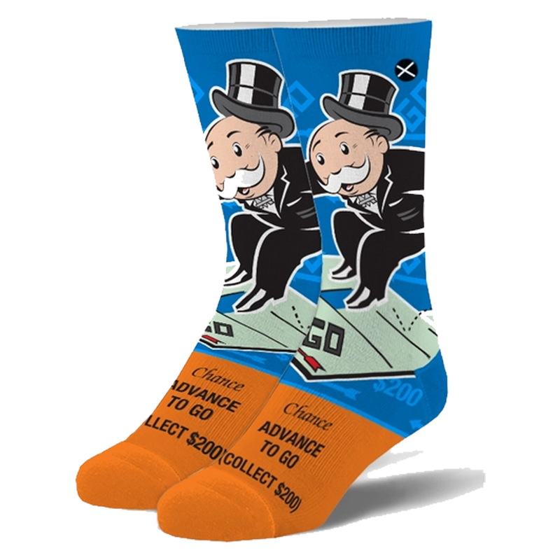 Odd Sox Monopoly Advance To Go - Mens Crew Straight