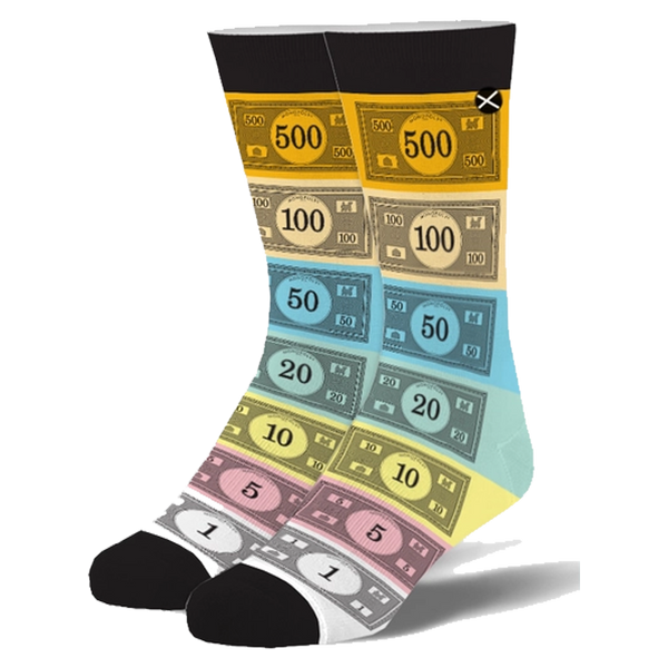 Odd Sox Monopoly Money - Mens Crew Straight