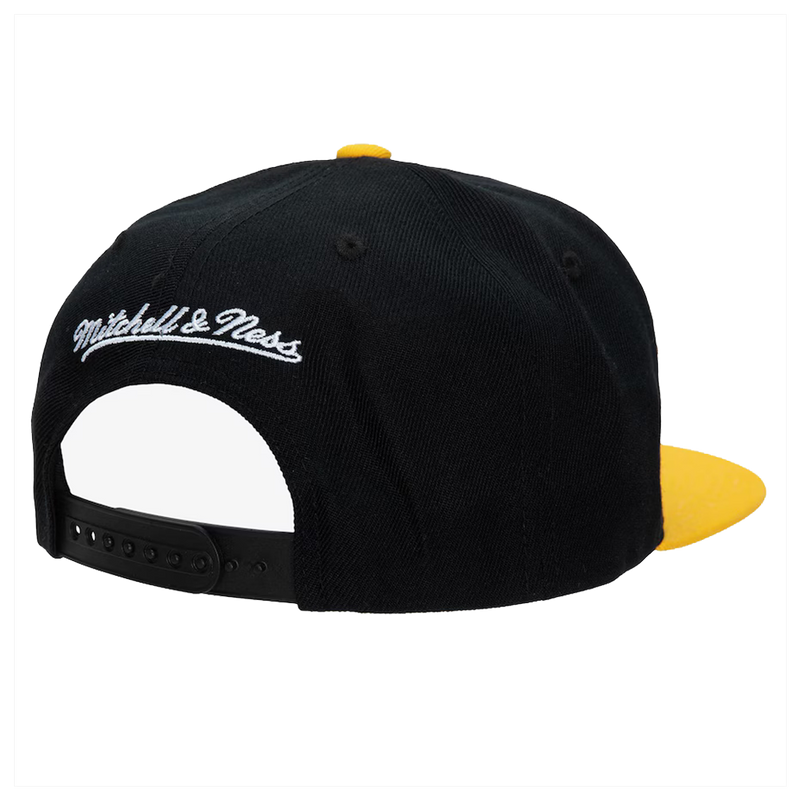 Black Los Angeles Lakers Hardwood Classics 2000-2003 NBA Finals Champions Snapback Hat - back