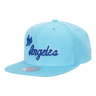 Blue Los Angeles Lakers Hardwood Classics Team Ground 2.0 Snapback Hat Front
