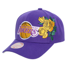 Purple Los Angeles Lakers Secondary Roses Pro Snapback Hat - Front