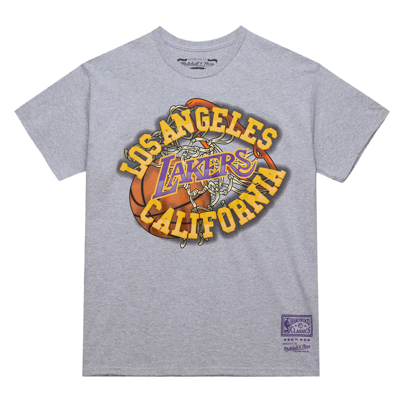 Men's Gray Los Angeles Lakers Graphic T-Shirt - Front