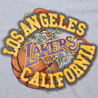 Men's Gray Los Angeles Lakers Graphic T-Shirt Print Design