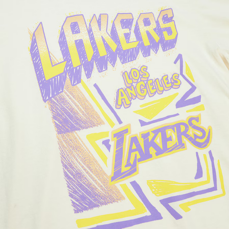 \Los Angeles Lakers Hardwood Classics Sidewalk Sketch Print Design