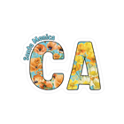 Sticker Cabana Santa Monica California Flower Letters