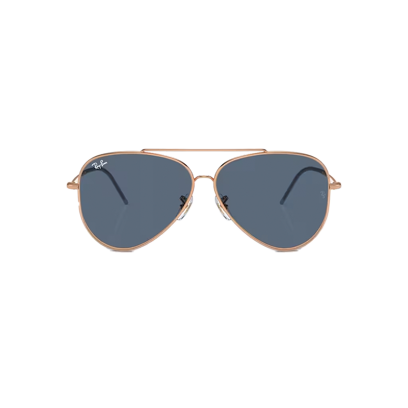 Ray-Ban Aviator Reverse Polished Rose Gold + Classic Blue