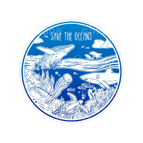 Sticker Cabana Save The Oceans