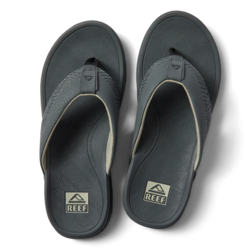 Reef Offshore Grey/Black/Tan Men's Sandals Left and Right
