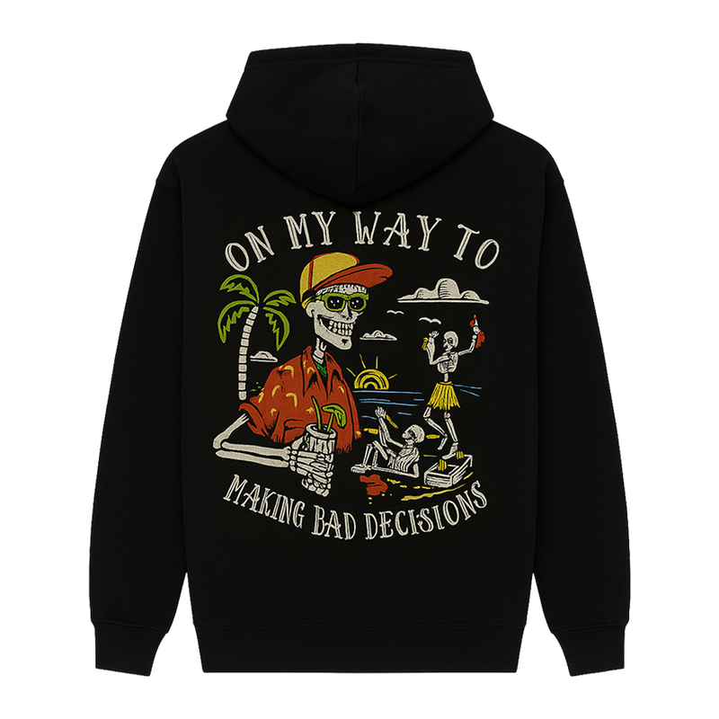 Santa Monica On The Way To Making Bad Decisions Hoodie (Back)