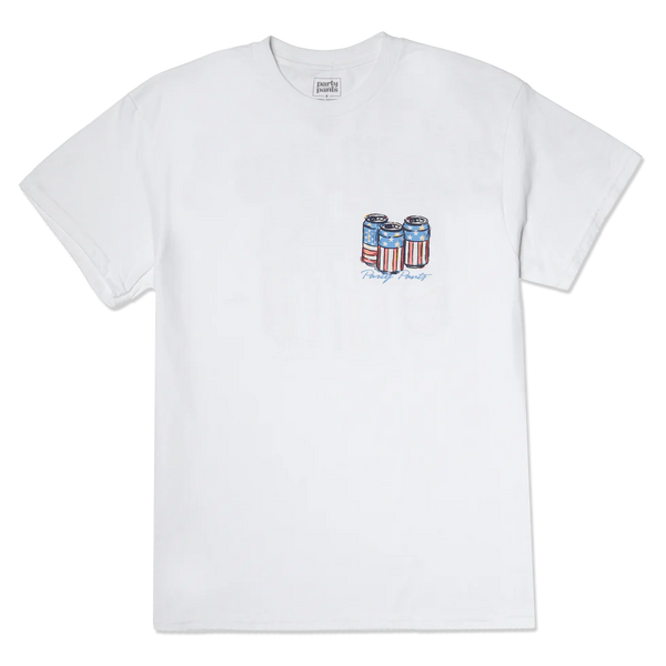Party Pants Ameri-Cans White T-Shirt Front
