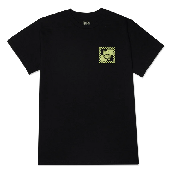 Party Pants Rally Check Black T-Shirt Front