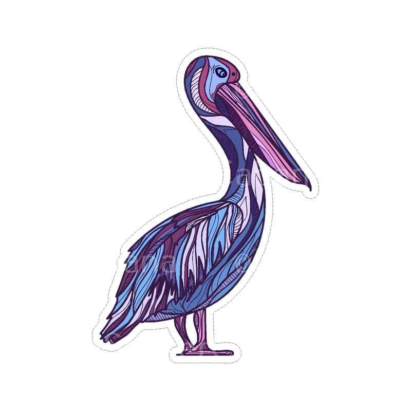 Sticker Cabana Purple Pelican