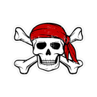 Sticker Cabana BS Pirate Skull Red Headband