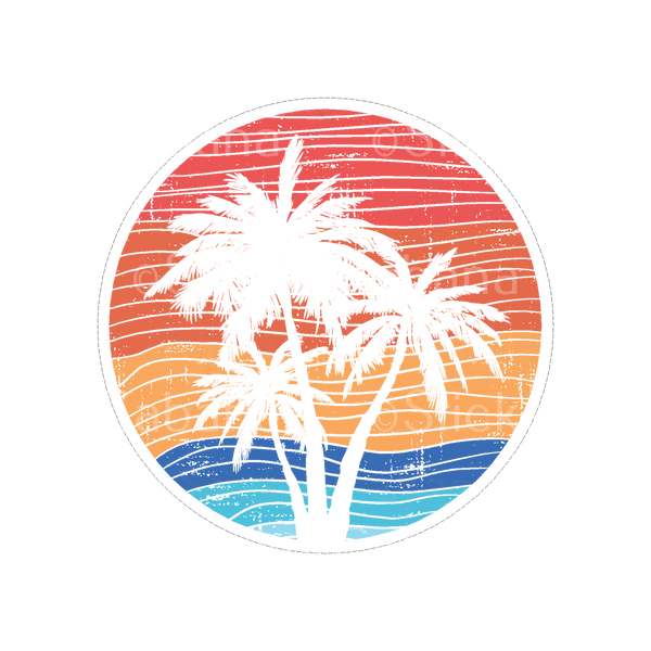 Sticker Cabana Palm Trees