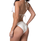 Pick Pink Solid Basic Triangle Bikini Bottom - Pearl (Back)