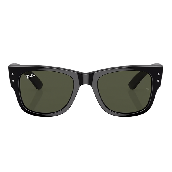 Ray-Ban Mega Wayfarer Polished Black + Classic Green