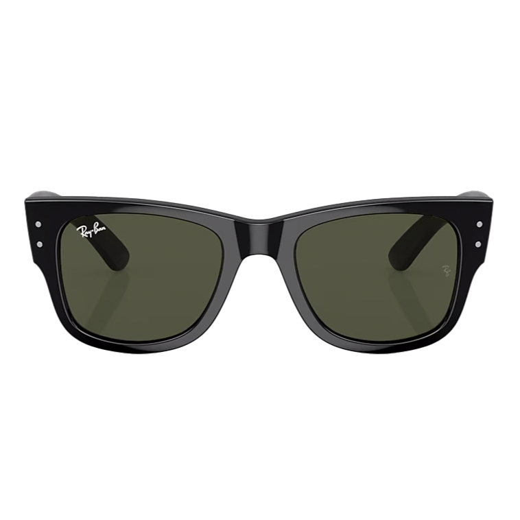 Ray-Ban Mega Wayfarer Polished Black + Classic Green