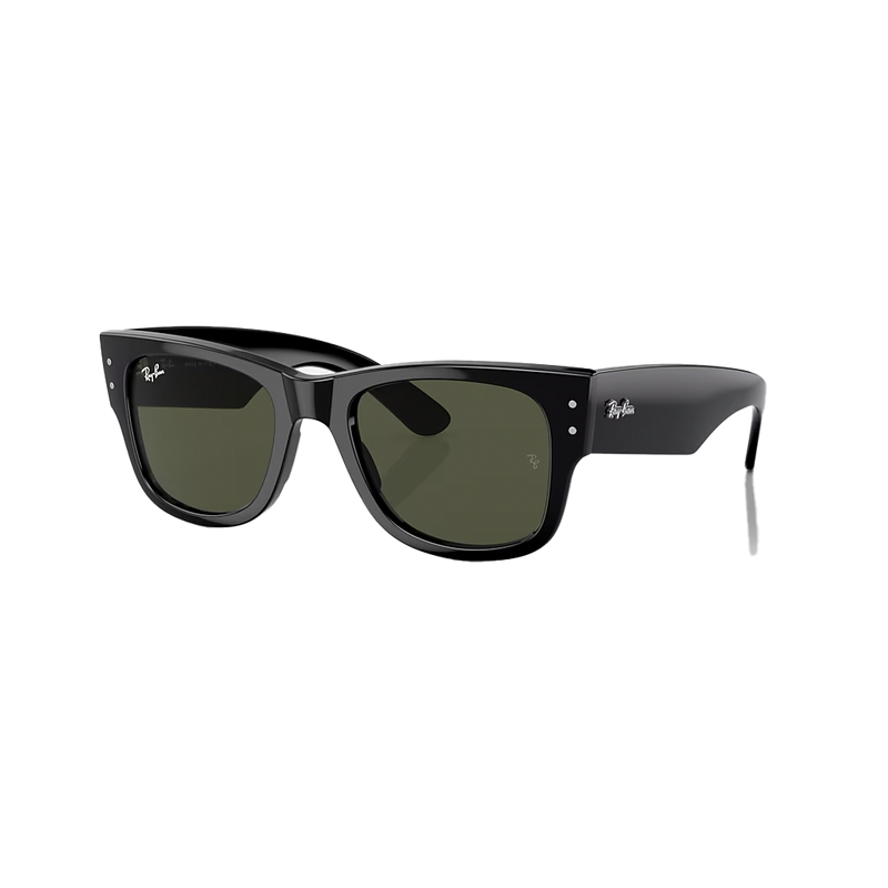 Ray-Ban Mega Wayfarer Polished Black + Classic Green