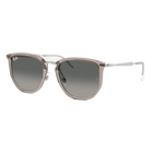Ray-Ban RB4451 Polished Transparent Grey, Grey Gradient Lenses Side View
