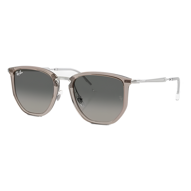 Ray-Ban RB4451 Polished Transparent Grey, Grey Gradient Lenses Side View
