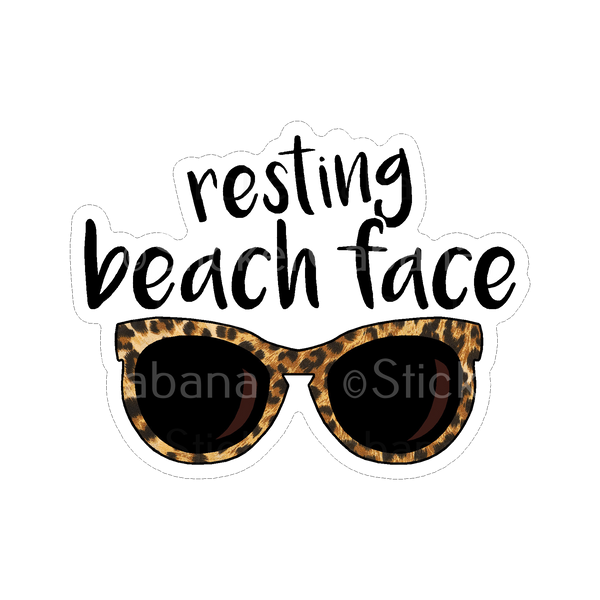 Sticker Cabana BS Resting Beach Face Sunglasses