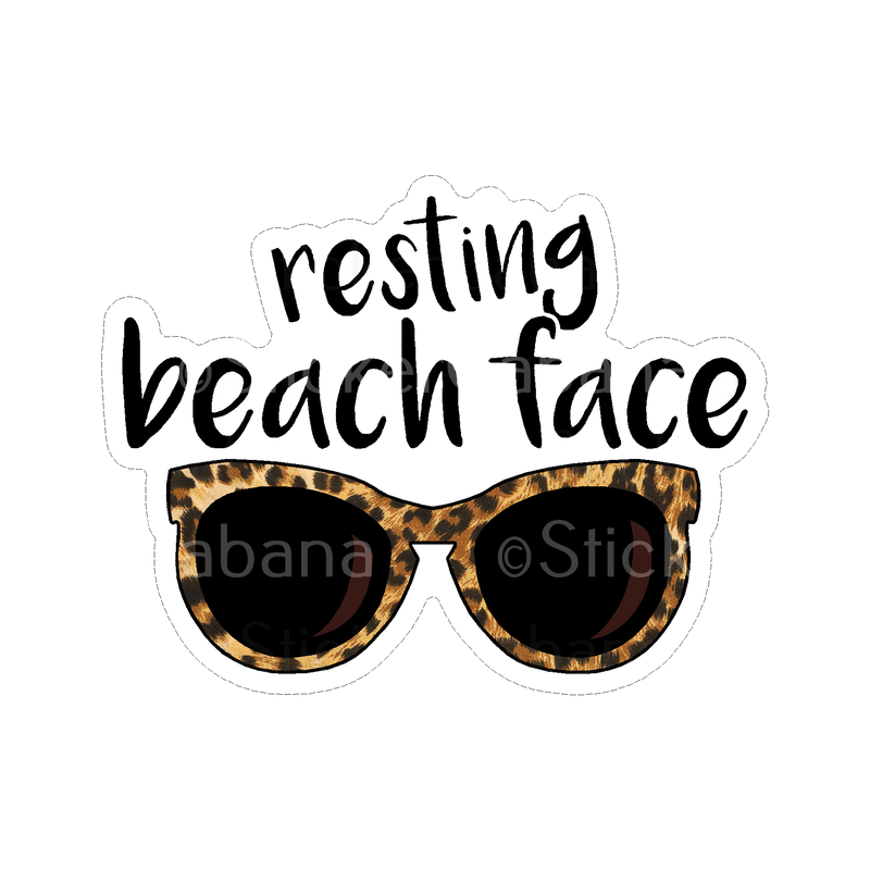 Sticker Cabana BS Resting Beach Face Sunglasses