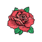 Sticker Cabana Rose Drawing