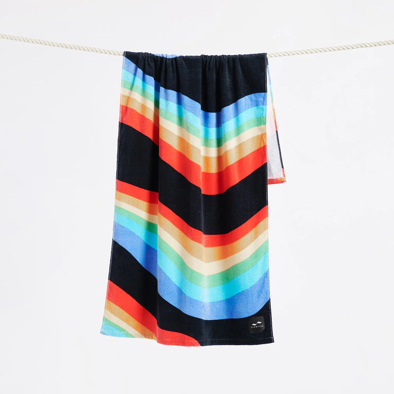 Slowtide Roygbiv Beach Towel - Black