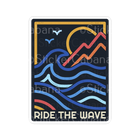 Sticker Cabana Ride The Wave Black Neon Stripes