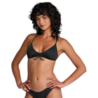 RVCA Solid Triangle Crossback Bikini Top - Black (Front)