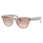 Ray-Ban Meta Skyler Shiny Chalky Gray, Cinnamon Pink Lenses Side