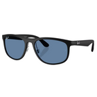 Ray-Ban RB4468 Matte Sand Black, Polarized S Blue Lenses Side view