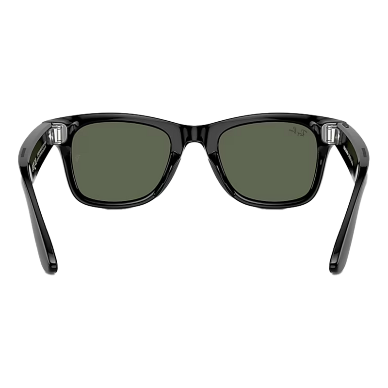 Ray-Ban Meta Wayfarer Shiny Black + Green Lenses Back